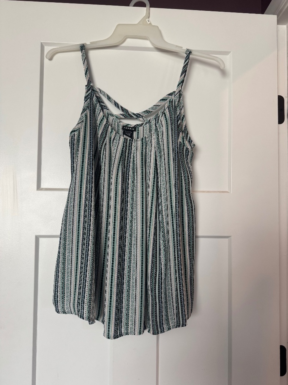 Torrid Geometric Striped Strappy Cami Tank Top Size 1